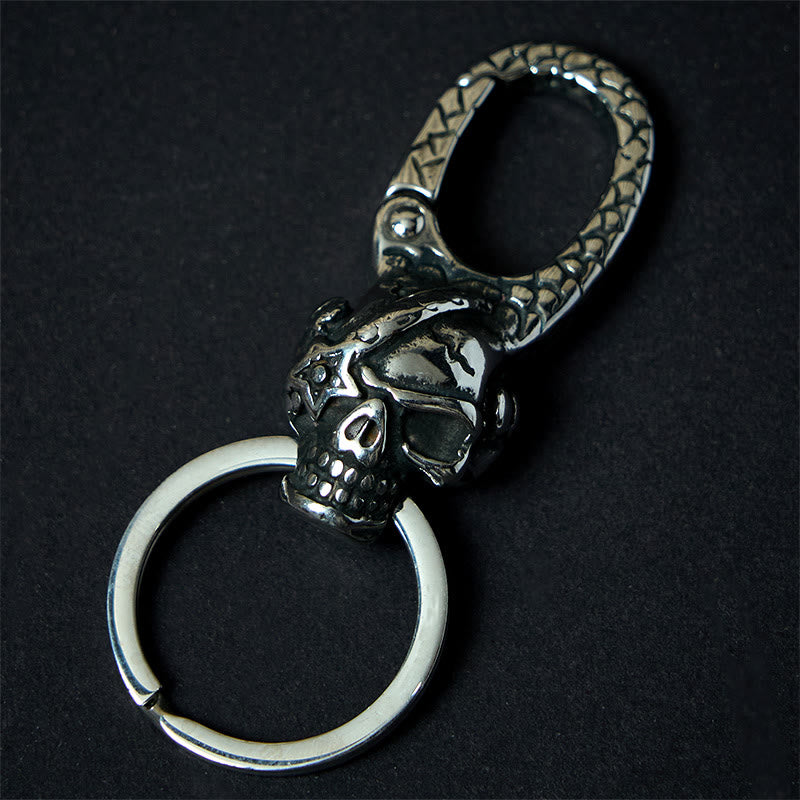 Creative Pirate Skull Captain Metal Keychain - Keychain - image 0