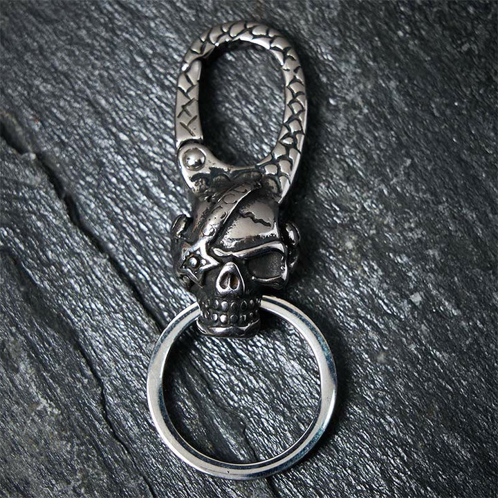 Creative Pirate Skull Captain Metal Keychain - image 4