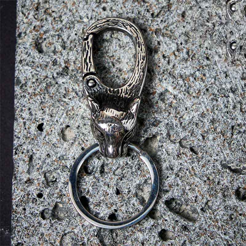 Creative Leopard Head Rust-proof Metal Keychain - image 5