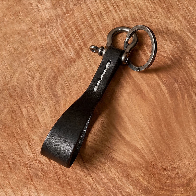 Western Sunflowers Letter Print Pendant Horseshoe Buckle Keychain - Black - Z - image 1