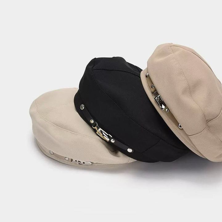 Winter Fashion Simple Metal Buckle Women's Beret Hat - image 1