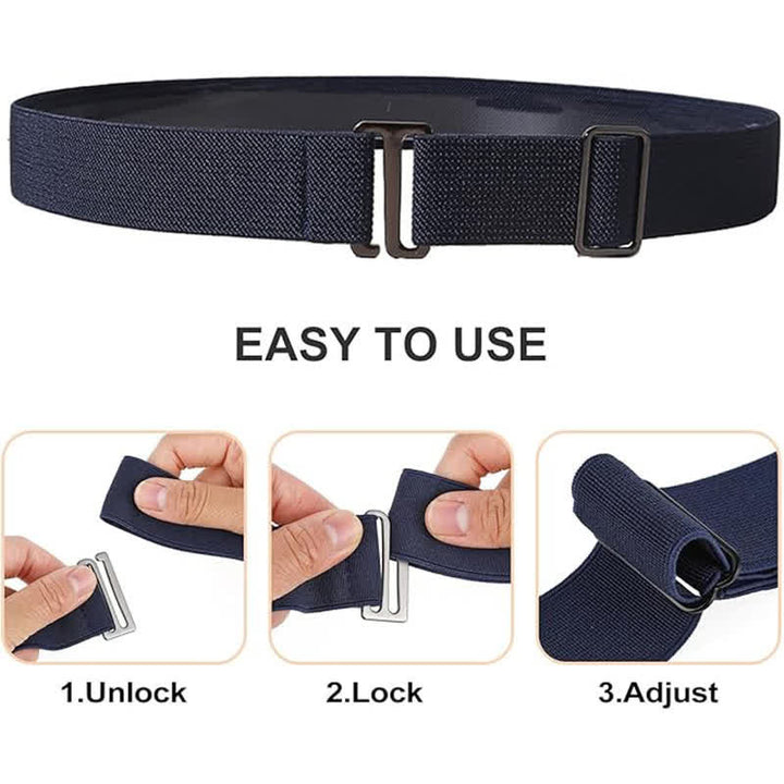 Men's Adjustable Elastic Shirt Stay Invisible Belt - image 4