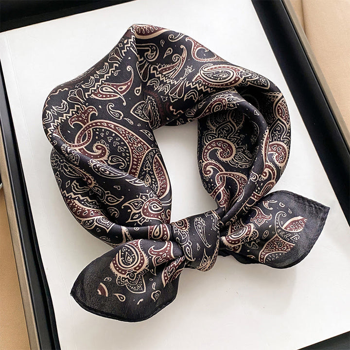 Exquisite Silk Skin-Friendly Cashew Print Square Scarf - Style #2 - image 3