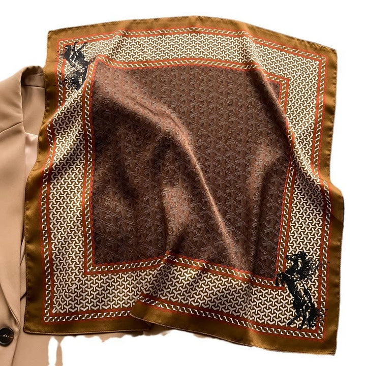 Exquisite Silk Skin-Friendly Cashew Print Square Scarf - image 1