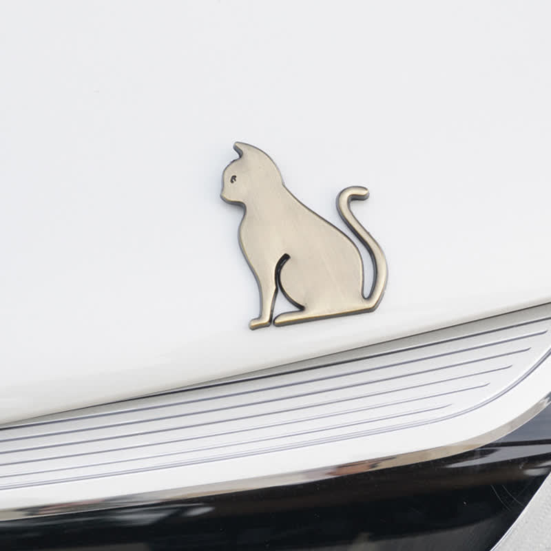 Decorative Cute Cat Pet Metal Sticker Car Badge - image 8
