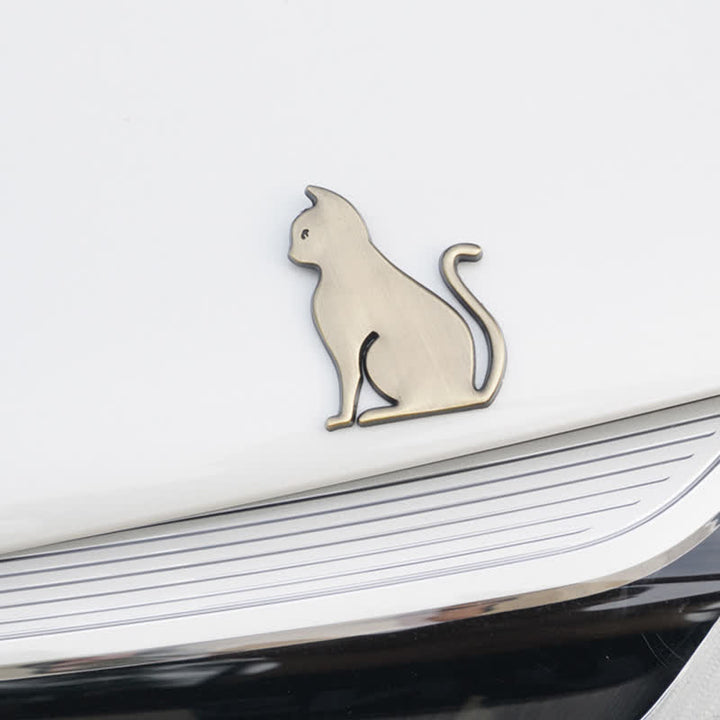 Decorative Cute Cat Pet Metal Sticker Car Badge - image 8