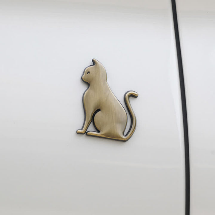 Decorative Cute Cat Pet Metal Sticker Car Badge - image 9