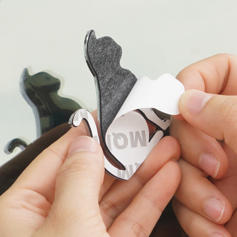 Decorative Cute Cat Pet Metal Sticker Car Badge - image 2