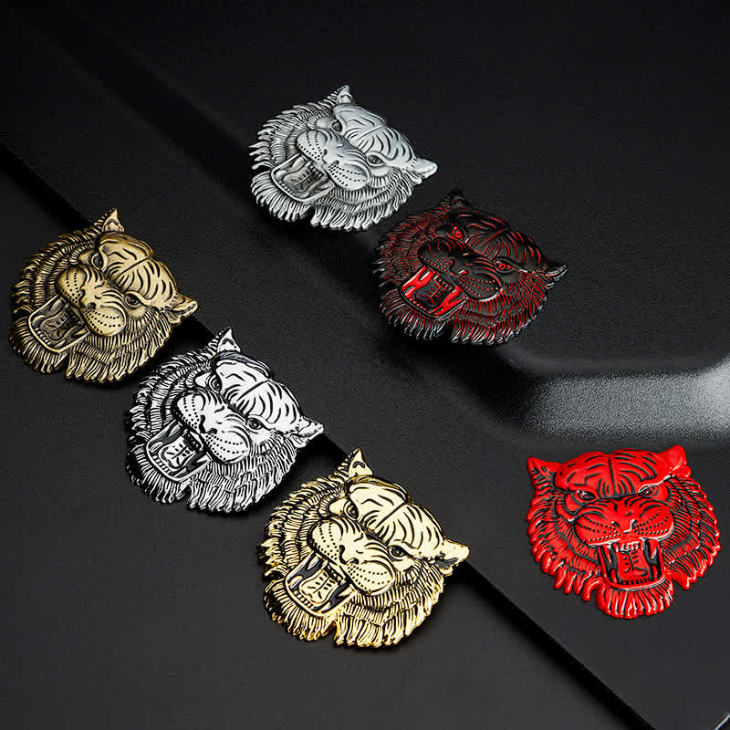 Domineering Tiger Head Metal Sticker Car Badge - image 2