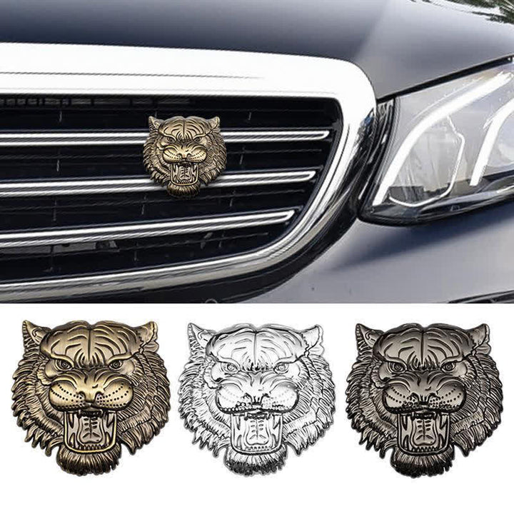 Domineering Tiger Head Metal Sticker Car Badge - image 3