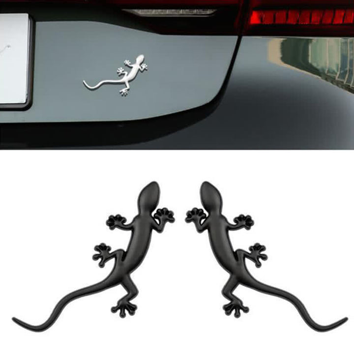 1 Pair Of  Gecko Animal Metal Sticker Car Badge - image 0