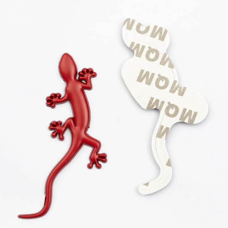 1 Pair Of  Gecko Animal Metal Sticker Car Badge - image 3