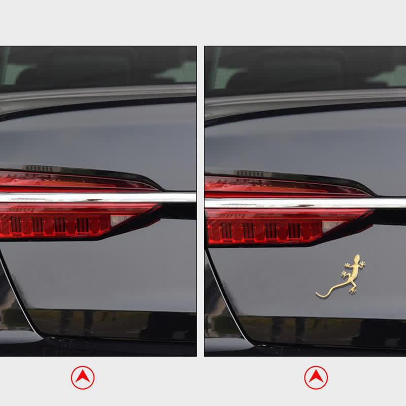 1 Pair Of  Gecko Animal Metal Sticker Car Badge - image 4