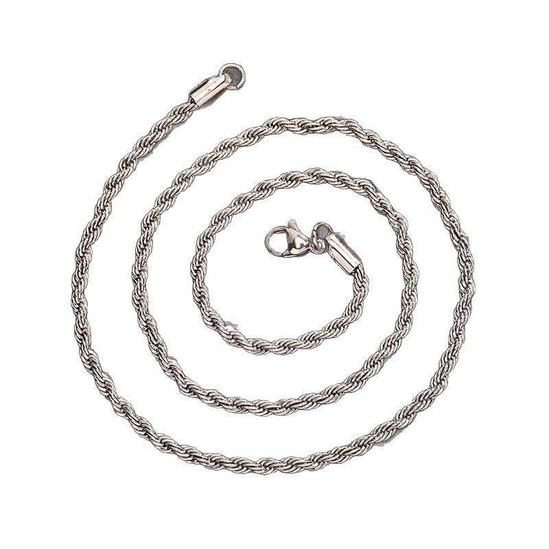 Practical Folding Knife Keychain Sliver Necklace - image 6