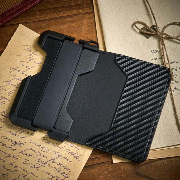 RFID Shielding Function Carbon Fiber Folding Tactical Wallet - image 3