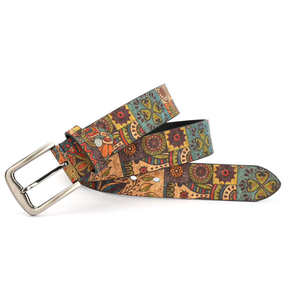 Women's Bohemian Style Patterned Leather Belt - 44 - image 1