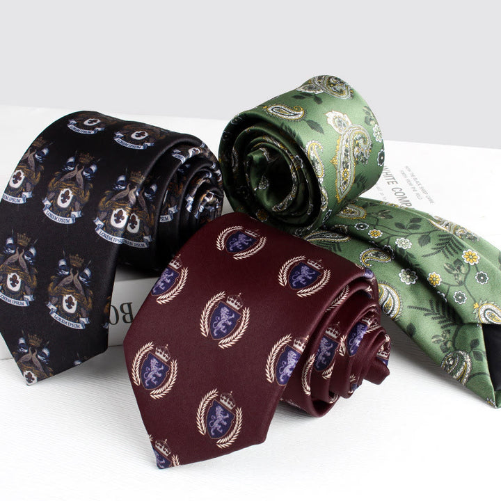 Vintage Cashew & Flower Pattern Men's Hand Necktie - image 0