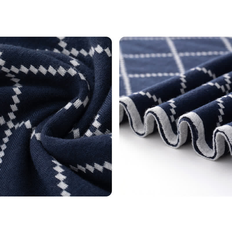 Men's Corporate Elegance Diamond Pattern Business Scarf - image 1
