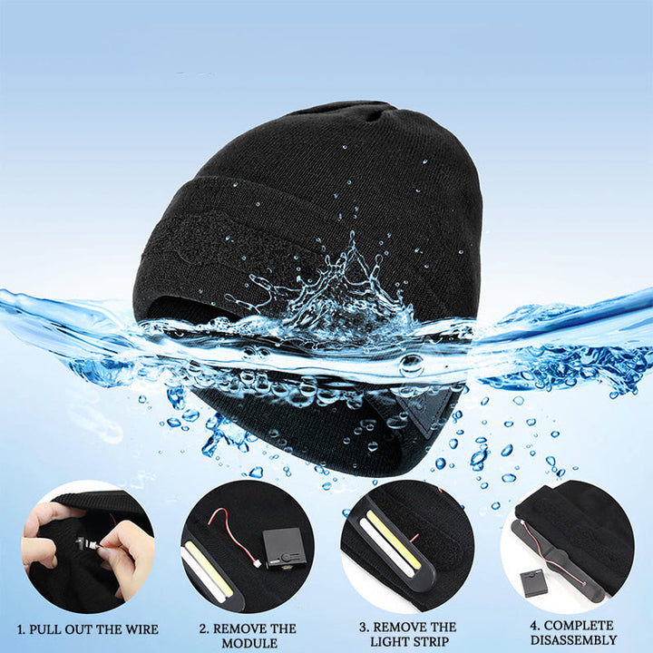 Winter LED Lighting RGB Mode Knitted Beanie Hat - image 4