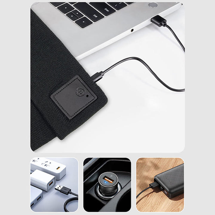 Winter LED Lighting RGB Mode Knitted Beanie Hat - image 5