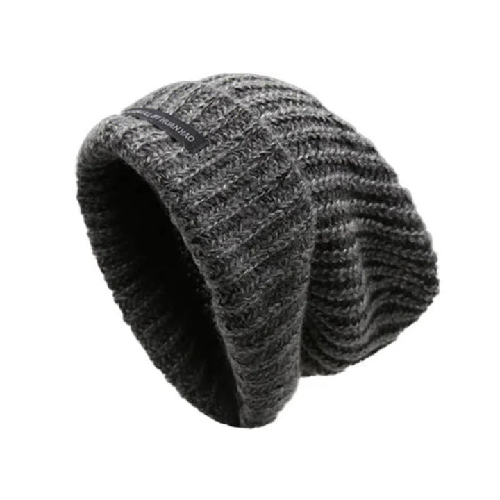 Winter Keep Warm Solid Color Knitted Beanie Hat - Grey - Adjustable (21 5/8"-22 7/8") - image 0
