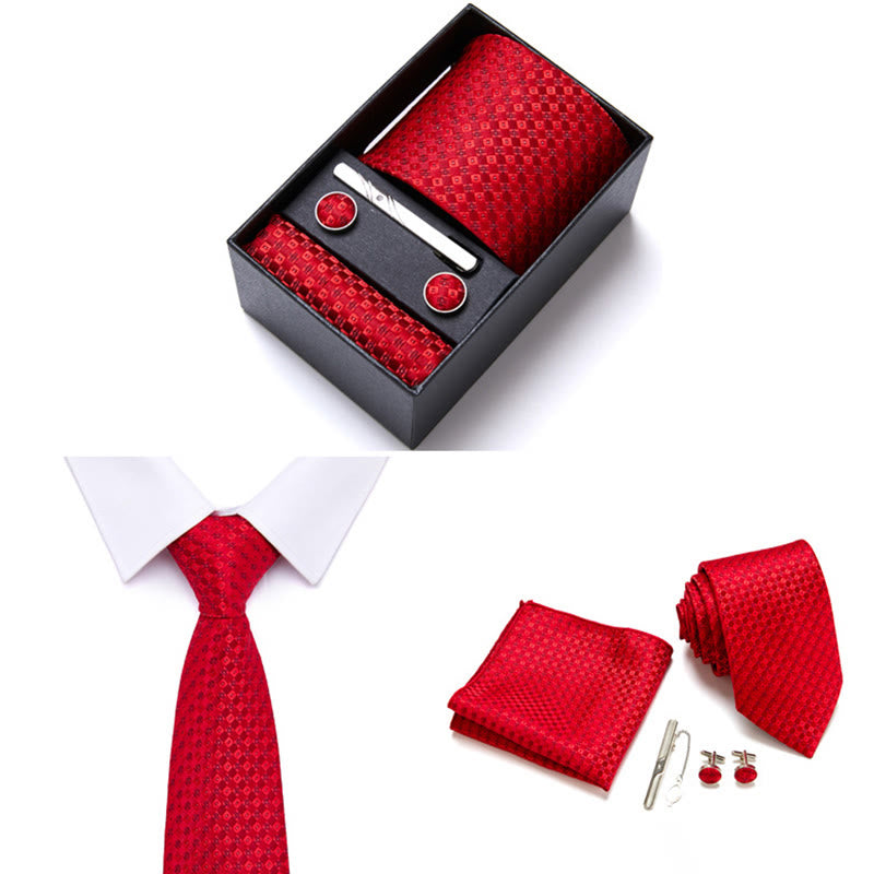 4Pcs Men's Business Formal Elegant Necktie Set - Style #4 - image 4