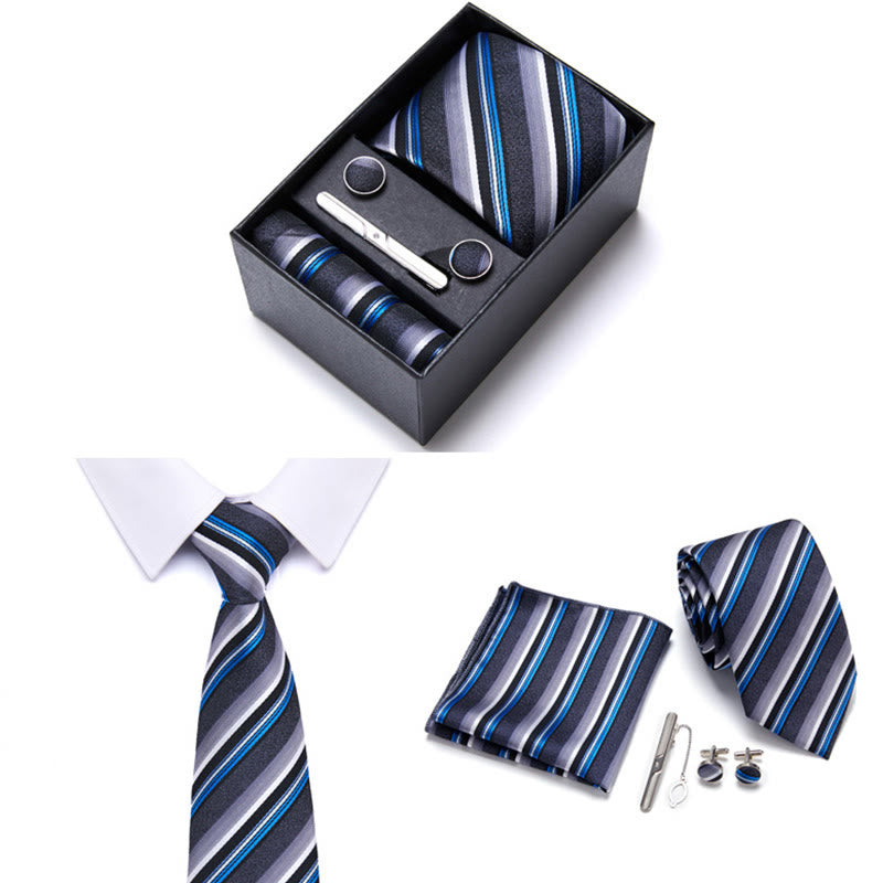 4Pcs Men's Business Formal Elegant Necktie Set - Style #7 - image 7