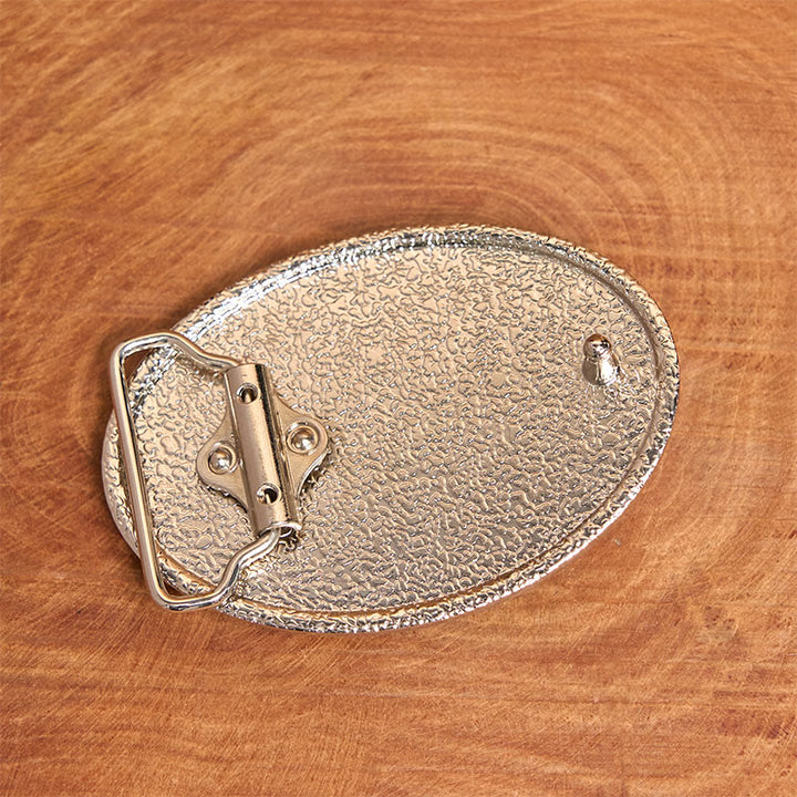 Silver Black Carved Turquoise & Flowers DIY Buckle Leather Belt - image 2