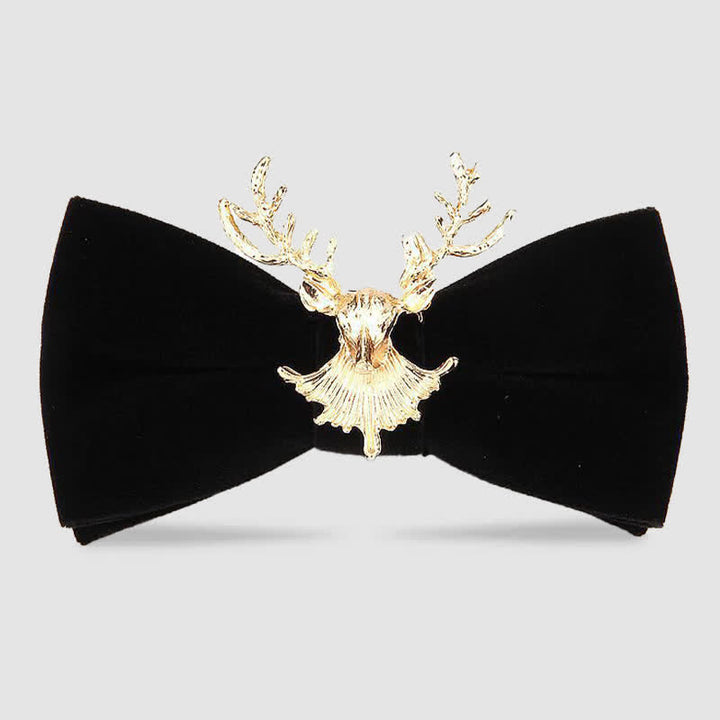 Deer Head Metal Decor Festive Holiday Bow Tie - Black #2 - image 7