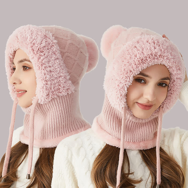 3 In 1 Outdoor Warm Knitted Beanie Hat With Scarf And Mask - image 12
