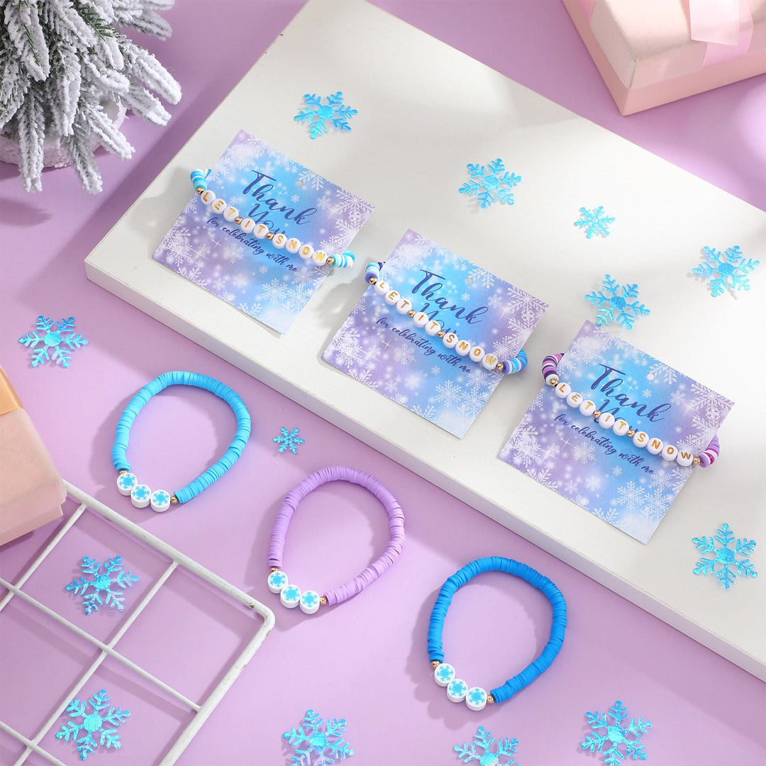 6Pcs Snowflake Christmas Bracelet With Greeting Card - image 7