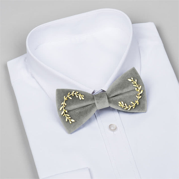 Men's Vine Leaves Velvet Bow Tie - image 9