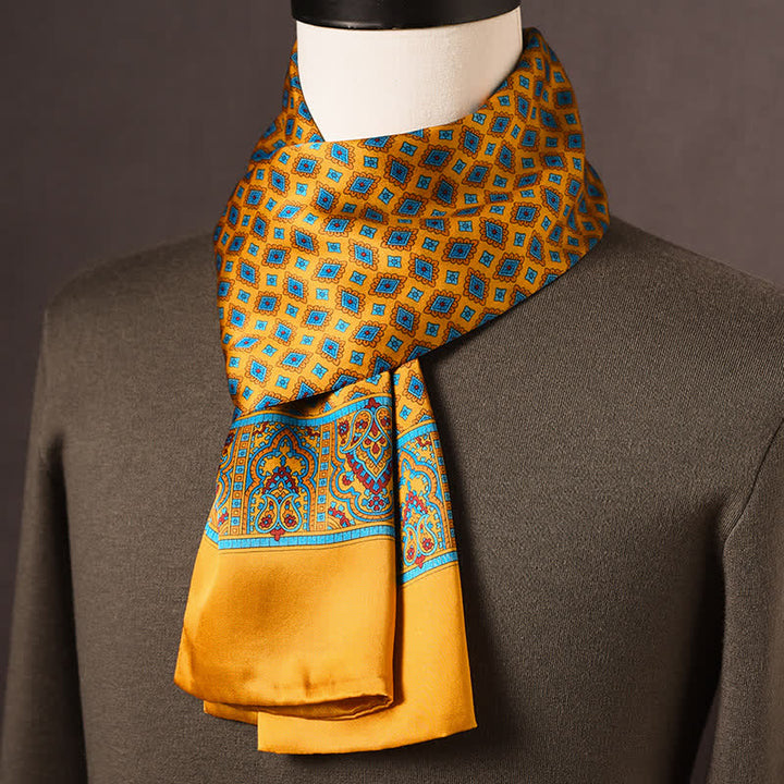 Men's Retro Ethnic Style Long Pure Silk Scarf - Style #14 - image 13