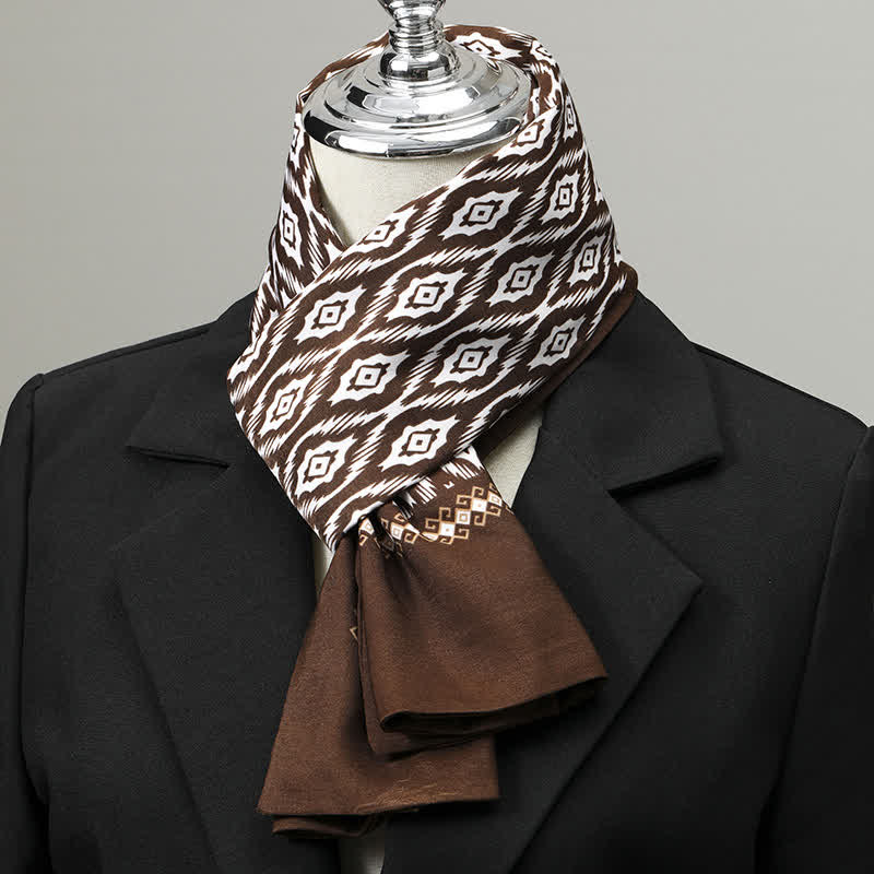 Men's Geometric Pattern Elegant Business Long Scarf - Style #5 - image 4