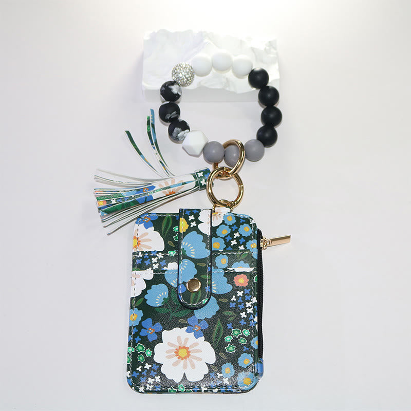 Colorful And Natural Style Floral Print Bracelet Wallet - Style #1 - image 1