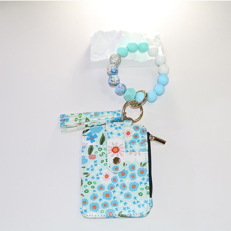 Colorful And Natural Style Floral Print Bracelet Wallet - Style #2 - image 2