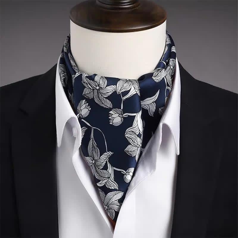 Men's Vintage Paisley Geomatric Pattern Square Scarf - Style #8 - image 7