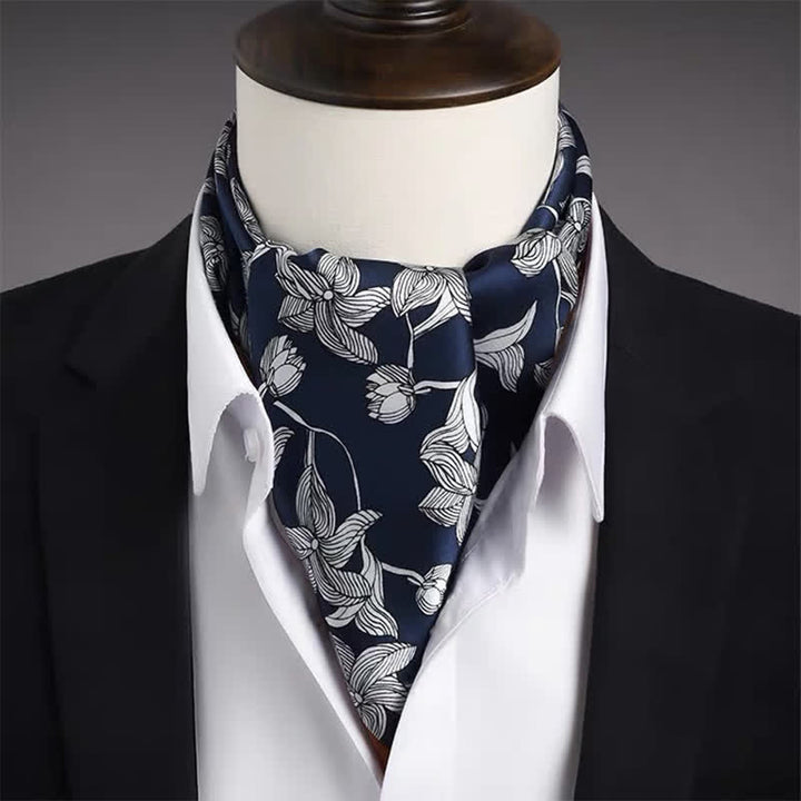 Men's Vintage Paisley Geomatric Pattern Square Scarf - Style #8 - image 7