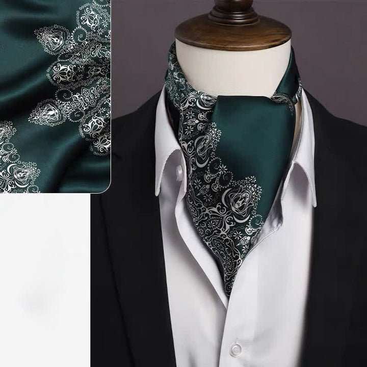 Men's Vintage Paisley Geomatric Pattern Square Scarf - Style #1 - image 0