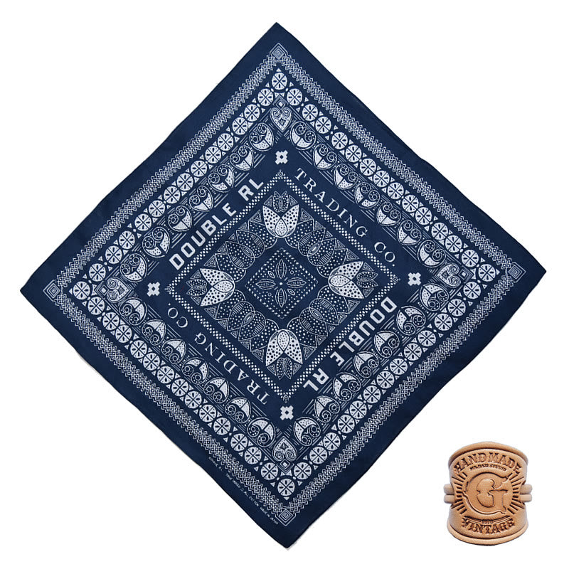 Multi Pattern Retro Pocket Square With Letter Buckle - Style #1 - image 2