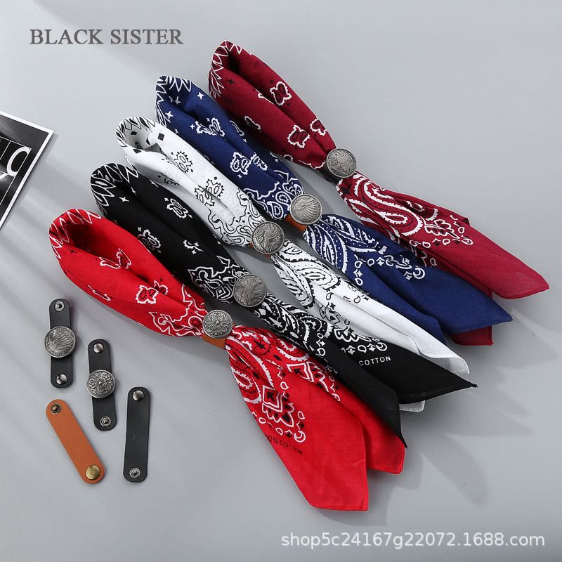 Retro Cashew Print Pocket Square With Coin Buckle - image 0