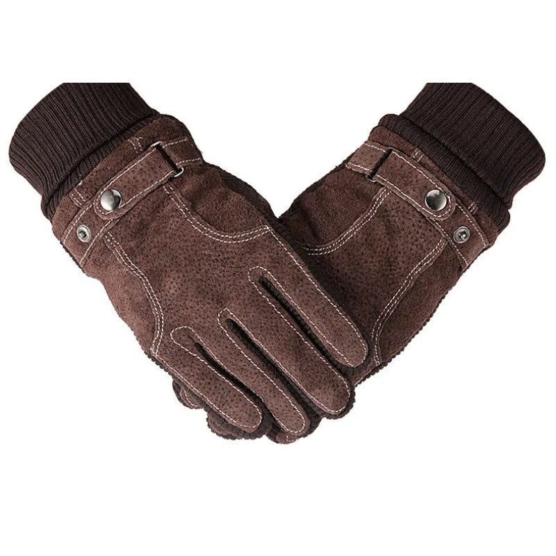 Adjustable Men's Winter Outdoor Fleece Warm Gloves - image 2
