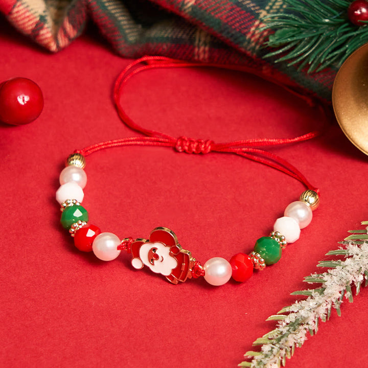 4Pcs Christmas Santa Claus Elk Colorful Bracelet - image 6