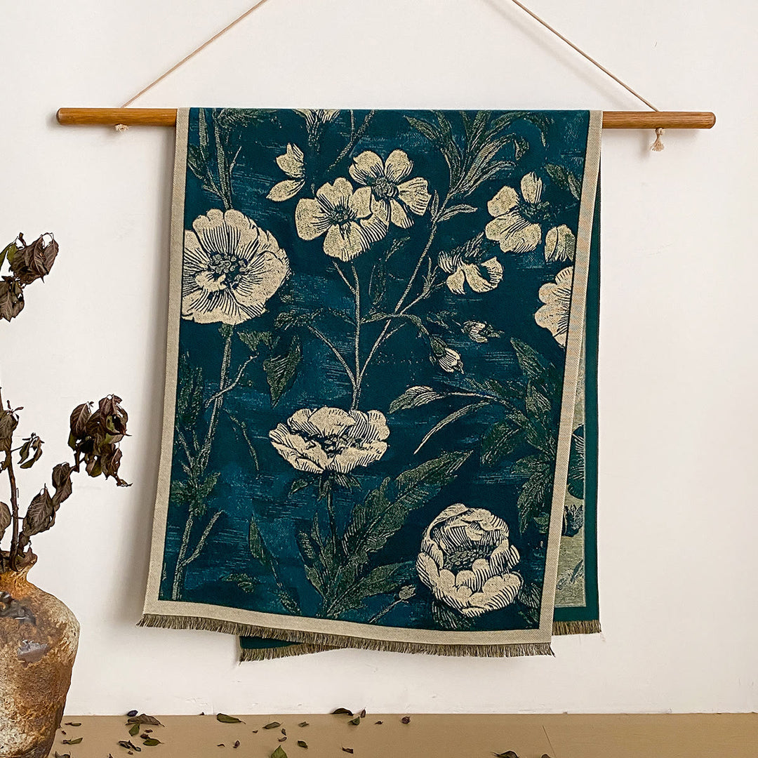 Women's Floral Print Fringed Shawl Scarf - Style #3 - image 3