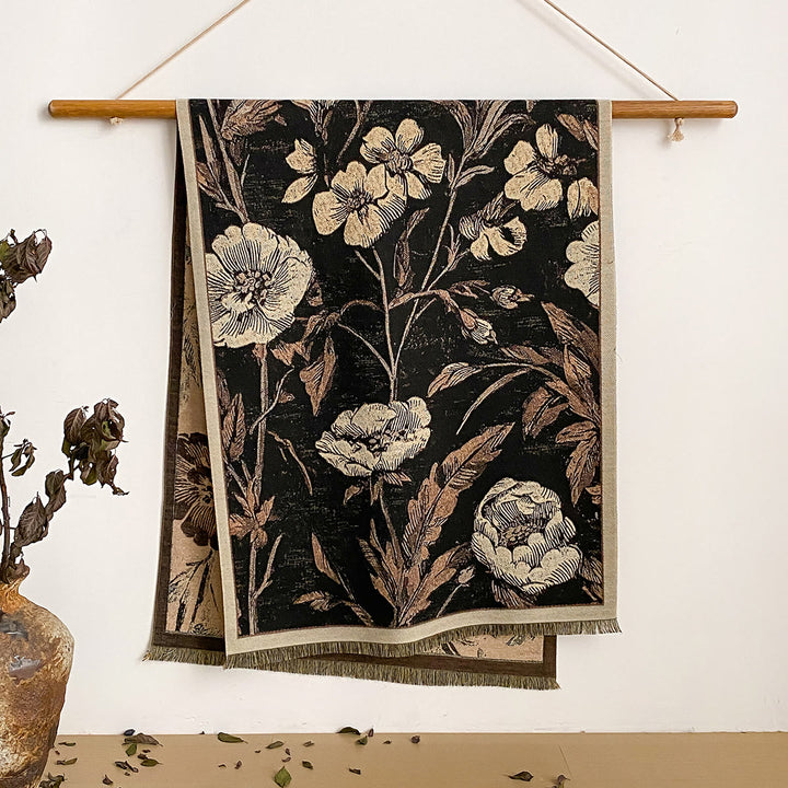 Women's Floral Print Fringed Shawl Scarf - Style #2 - image 2