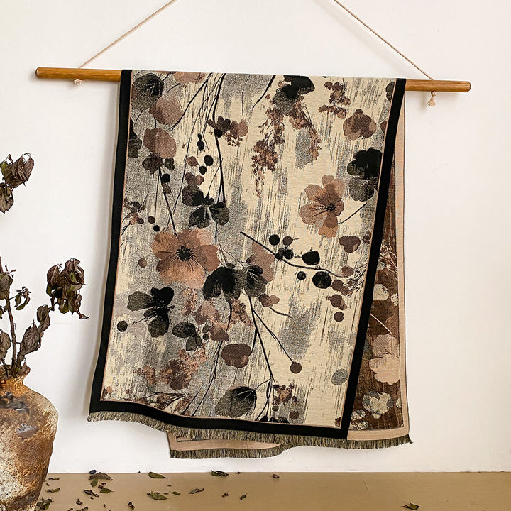 Women's Floral Print Fringed Shawl Scarf - Style #31 - image 31