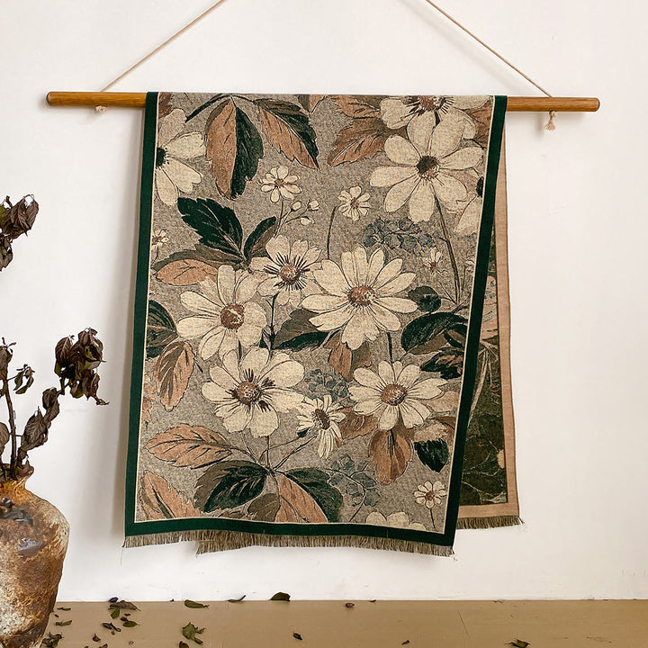 Women's Floral Print Fringed Shawl Scarf - Style #16 - image 16