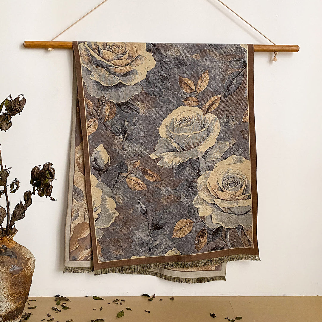 Women's Floral Print Fringed Shawl Scarf - Style #20 - image 20