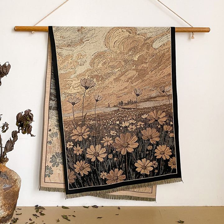 Women's Floral Print Fringed Shawl Scarf - Style #23 - image 23