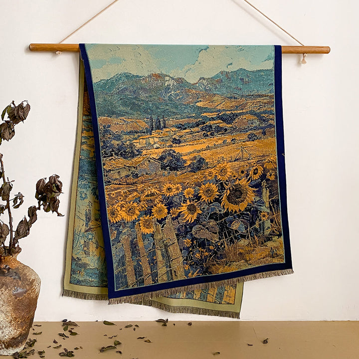 Women's Floral Print Fringed Shawl Scarf - Style #40 - image 40